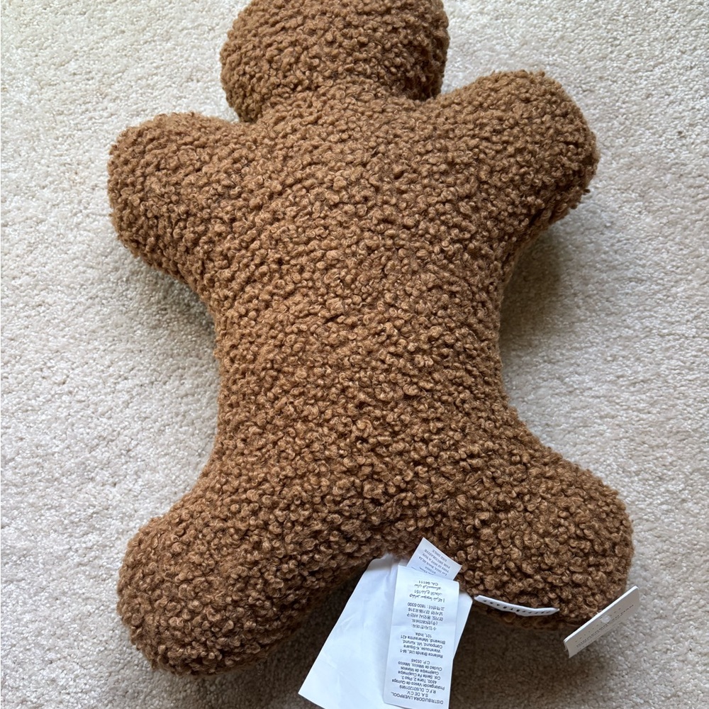 Pottery Barn Mr. Spice Gingerbread Shaped Pillow NWT - Picture 4 of 6